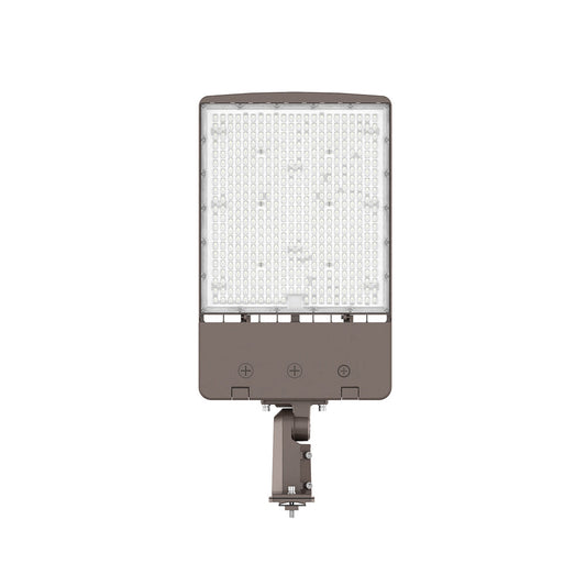 BEAMPRO+ | Area Light | Adj Watt 100W/150W/200W/240W/300W | 48000Lm | Adj CCT 3K/4K/5K | 120-347V | 1-Pin Sensor Receptacle | Adj Beam Angle Type III/IV/V | Universal & Yoke Mount Included | UL & DLC Listed