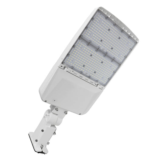 BLUE | LED Area Light | Adj Wattage 240W/260W/280W/310W | 47430 Lumens | 5000K | 277-480V | Universal Bracket | White Housing | IP65 | UL & DLC Listed