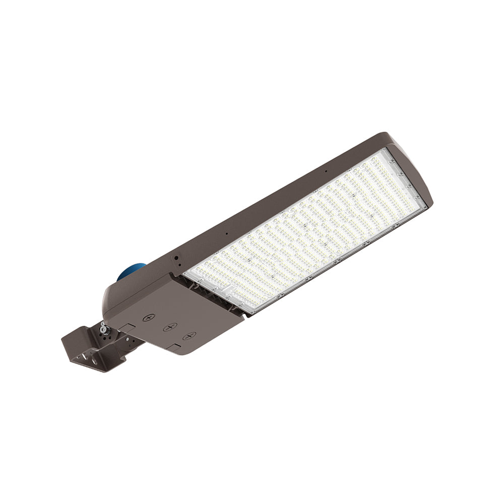 BEAMPRO+ | Area Light | Adj Watt 100W/150W/200W/240W/300W | 48000Lm | Adj CCT 3K/4K/5K | 120-347V | 1-Pin Sensor Receptacle | Adj Beam Angle Type III/IV/V | Universal & Yoke Mount Included | UL & DLC Listed
