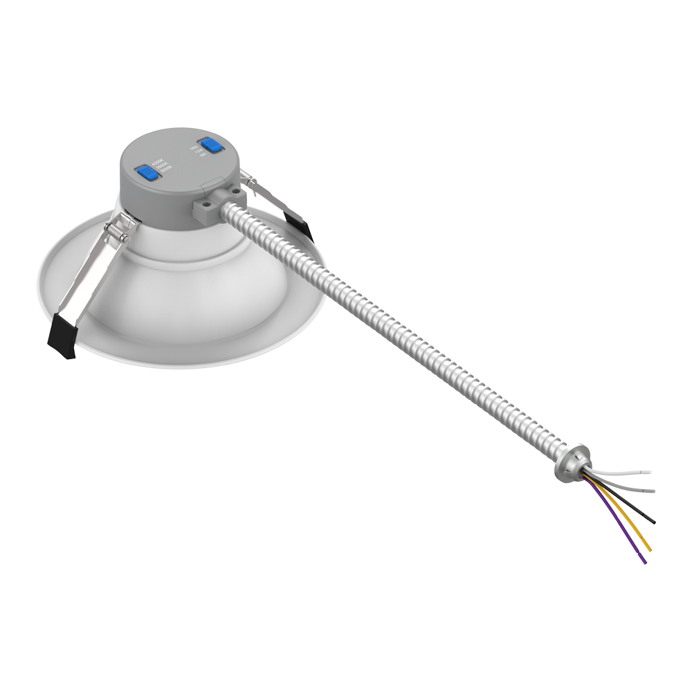 WHITE SKY | LED Commercial-Grade Retrofit Downlight | Adjustable Watt 20W/26W/33W | 3300 Lumens | Adjustable CCT 3000K/4000K/5000K | 100V-277Vac | 6" | ETL & ES Listed