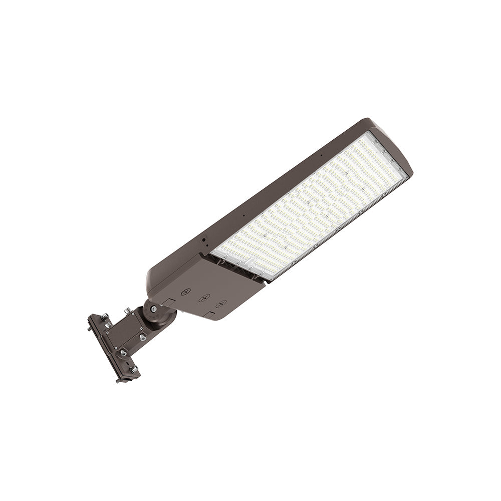 BEAMPRO+ | Area Light | Adj Watt 100W/150W/200W/240W/300W | 48000Lm | Adj CCT 3K/4K/5K | 120-347V | 1-Pin Sensor Receptacle | Adj Beam Angle Type III/IV/V | Universal & Yoke Mount Included | UL & DLC Listed