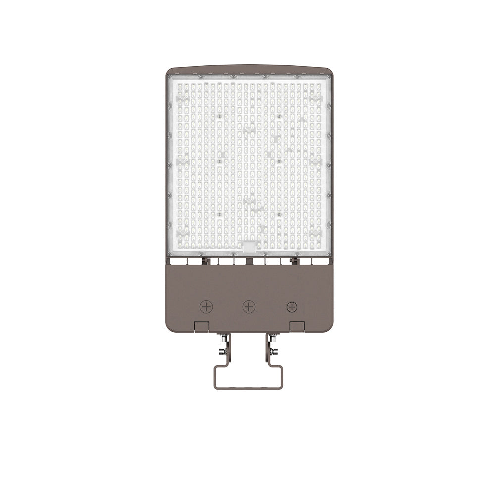 BEAMPRO+ | Area Light | Adj Watt 100W/150W/200W/240W/300W | 48000Lm | Adj CCT 3K/4K/5K | 120-347V | 1-Pin Sensor Receptacle | Adj Beam Angle Type III/IV/V | Universal & Yoke Mount Included | UL & DLC Listed