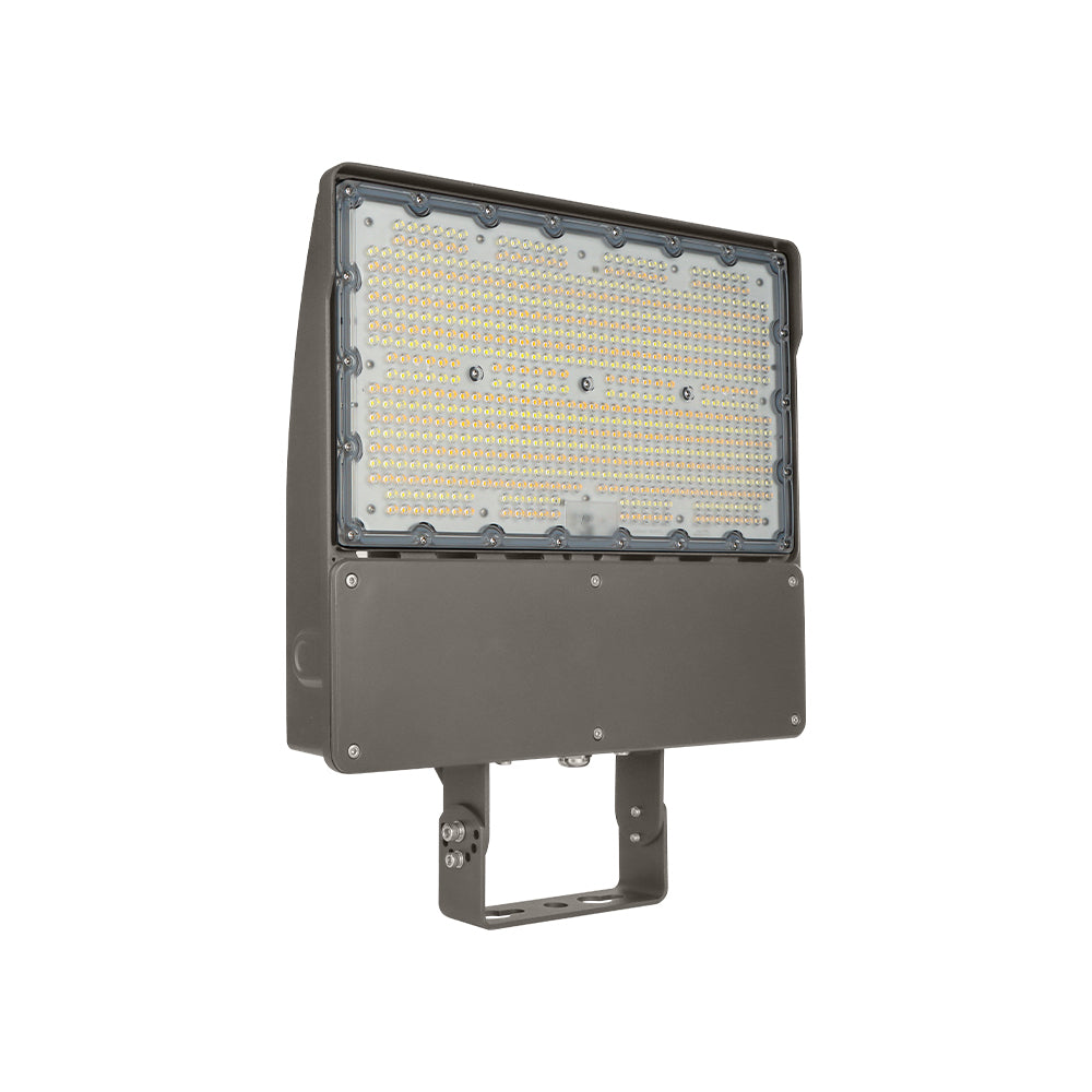 EXTREME | LED Flood Light | Adj Wattage 125W/150W/200W/250W | 42500 Lumens | Adjustable CCT 4000K-5000K-5700K | 120-277Vac | Yoke Mount | Bronze Housing | IP65 | UL & DLC Listed