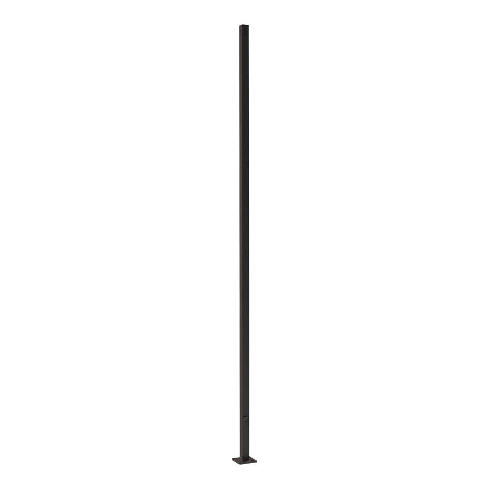 M45 | Square Steel Pole | 4"X4" | 25ft | Bronze Housing | W/Base Plate & J Bolt | 11 Guage | ETL Listed