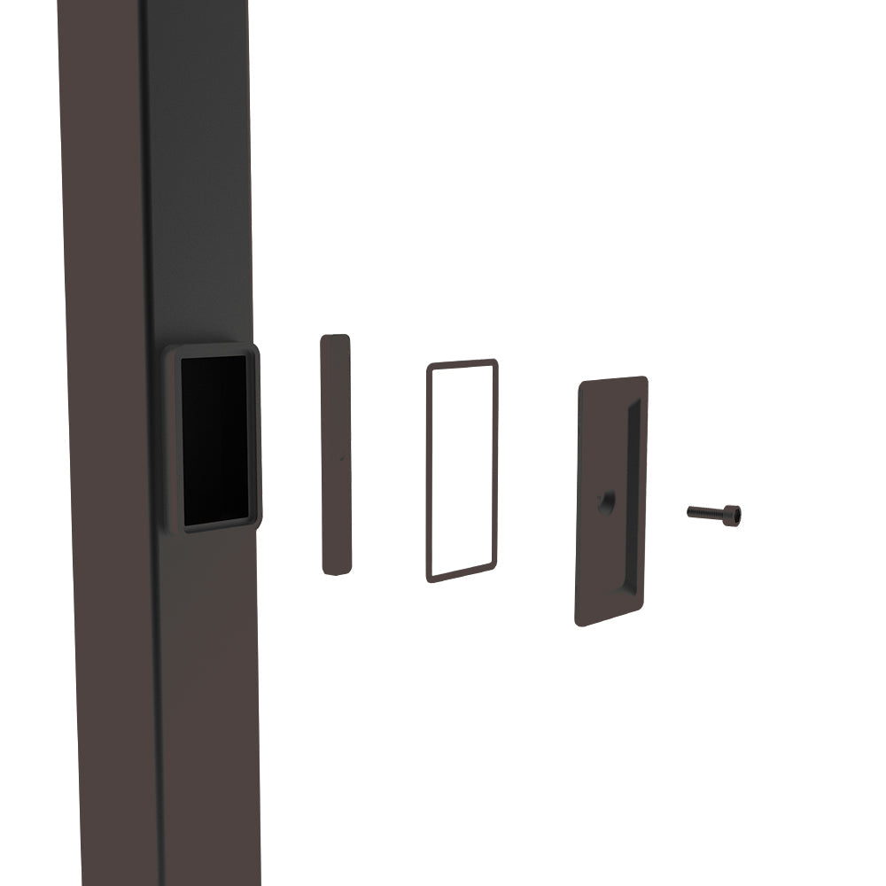 M45 | Square Steel Pole | 4"X4" | 20ft | Bronze Housing | W/Base plate & J Bolt | 11 Guage | ETL Listed
