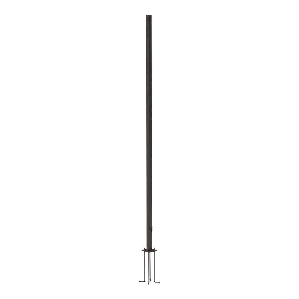 M45 | Square Steel Pole | 5"X5" | 30ft | Bronze Housing | W/Base Plate & J Bolt | 11 Guage | ETL Listed