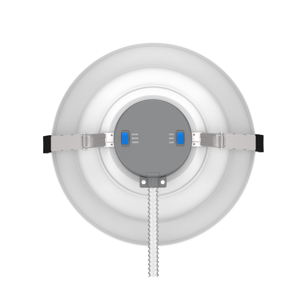 WHITE SKY | LED Commercial-Grade Retrofit Downlight | Adjustable Watt 20W/26W/33W | 3300 Lumens | Adjustable CCT 3000K/4000K/5000K | 100V-277Vac | 6" | ETL & ES Listed